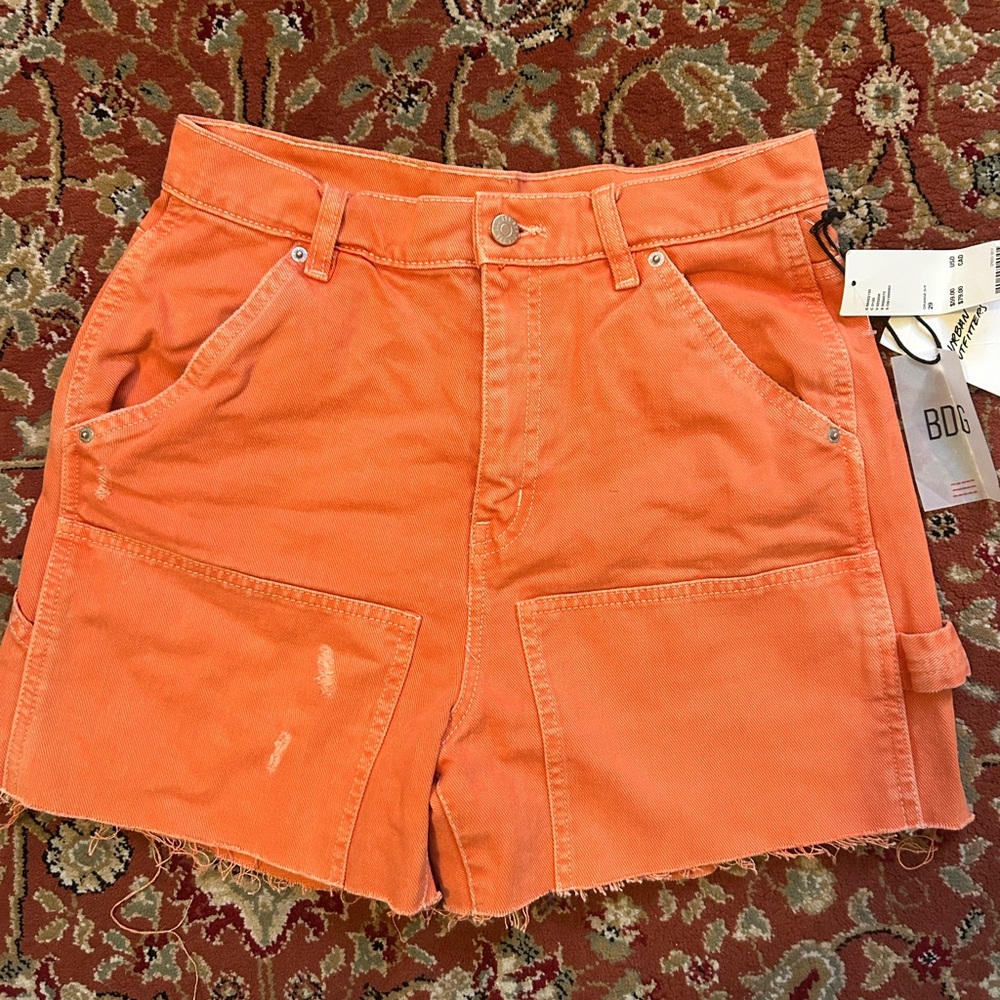 BDG Women's orange Cargo Shorts